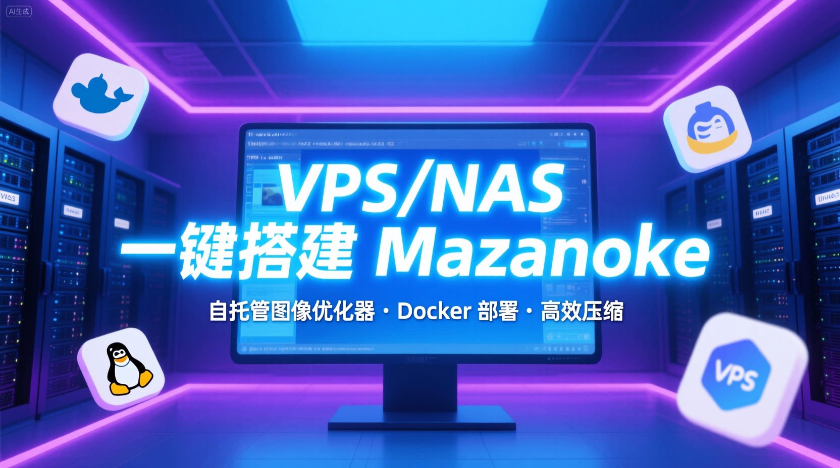 在VPS或者飞牛云NAS上用Docker搭建一个自托管本地图像优化器-mazanoke